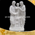 outdoor decoration carving white marble religious statues of family